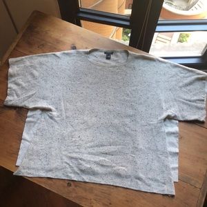 Lafayette 148 Cream Donegal Wool Poncho Sweater